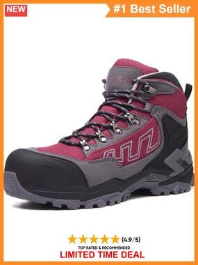Composite Toe Work Boots Waterproof Slip Resistant Safety Ankle Hiking
